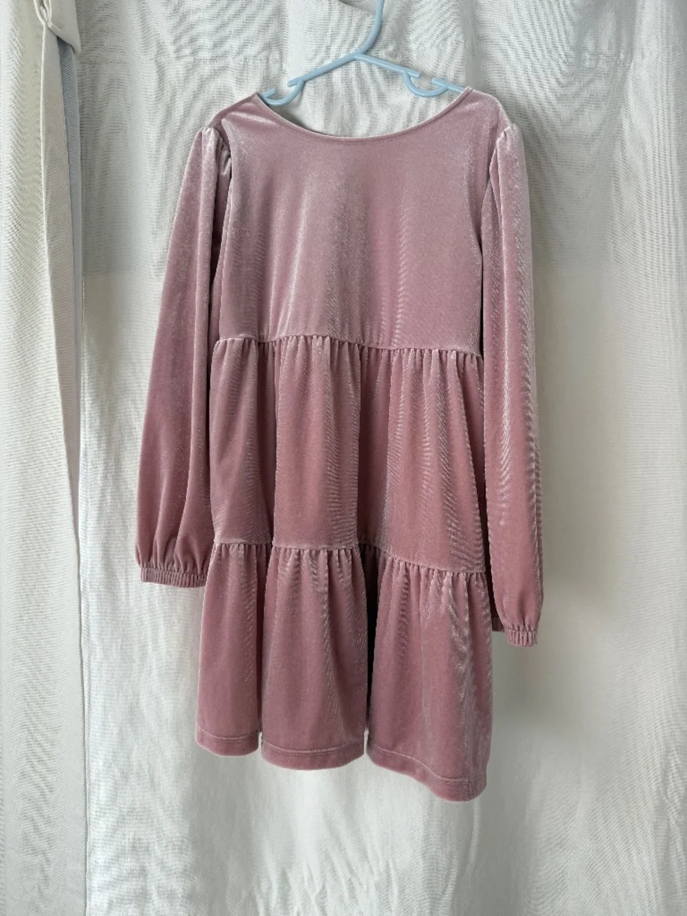 Pink velvet dress